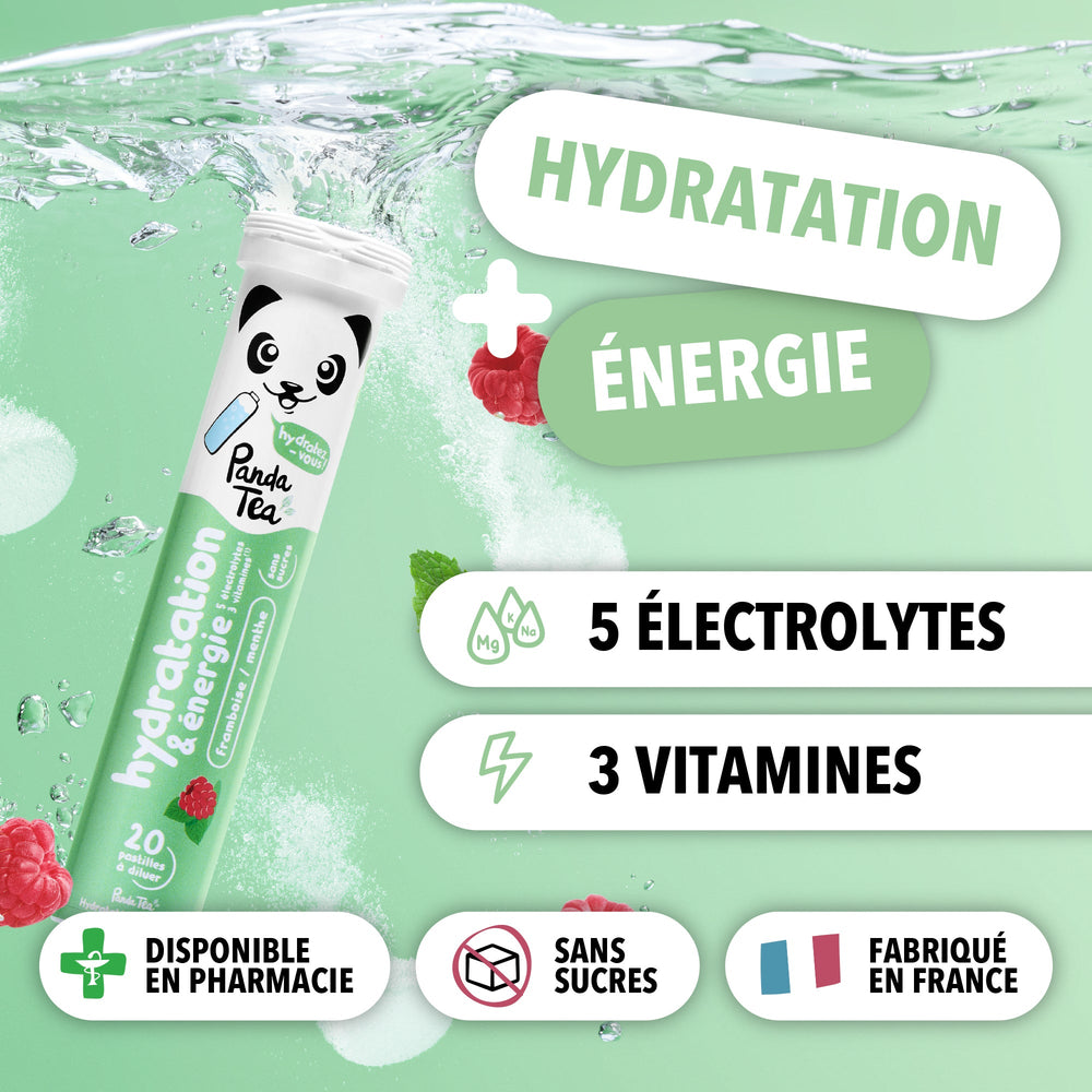 Pastilles Hydratation & Énergie - Menthe-Framboise